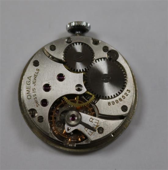 A gentlemans stainless steel Omega wristwatch, movement no. 8998523, c 1940 and a ladies 9ct gold-cased Rotary wristwatch